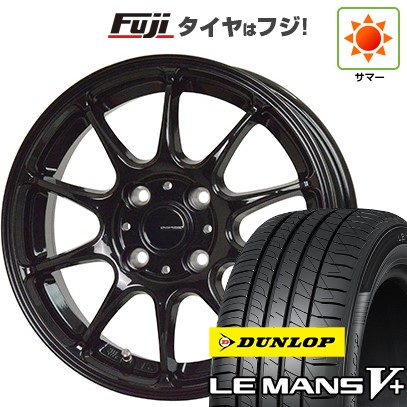 【新品国産車用4穴100】 夏タイヤ ホイール4本セット 165/70R14 ダンロップ ルマン V+(ファイブプラス) ホットスタッフ ジースピード G-07 5J 14インチ(送料無料)
