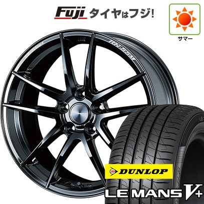 【新品国産車用5穴114.3】 夏タイヤ ホイール4本セット 245/45R19 ダンロップ ルマン V+(ファイブプラス) WEDS ウェッズスポーツ RN-55M 8J 19インチ(送料無料)|フジコーポレーション