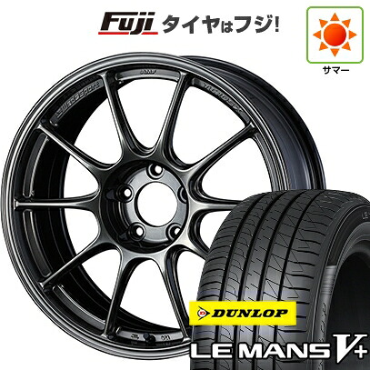 【新品国産車用5穴100】 夏タイヤ ホイール4本セット 225/40R18 ダンロップ ルマン V+(ファイブプラス) WEDS ウェッズ ウェッズスポーツ TC-105X 8J 18インチ(送料無料)｜フジコーポレーション