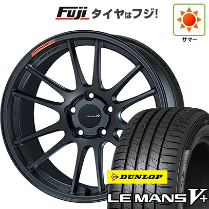 【新品国産車用5穴114.3】 夏タイヤ ホイール4本セット 225/45R18 ダンロップ ルマン V+(ファイブプラス) ENKEI エンケイ Racing Revolution GTC01 RR 8J 18インチ(送料無料)