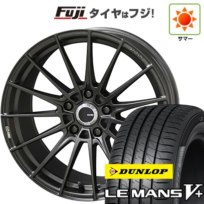 【新品国産車用5穴100】 夏タイヤ ホイール4本セット 215/40R18 ダンロップ ルマン V+(ファイブプラス) ENKEI エンケイ TUNING FC01 7J 18インチ(送料無料)