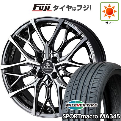 【新品 軽自動車】 夏タイヤ ホイール4本セット 165/40R17 ミレバー スポーツマクロ MA345（限定） WEDS ウェッズ クレンツェ ウィーバル 100EVO 6J 17インチ(送料無料)｜フジコーポレーション 106,100円