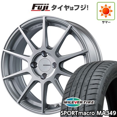 【新品国産車用5穴114.3】 夏タイヤ ホイール4本セット 215/45R18 ミレバー スポーツマクロ MA349（限定） ブリヂストン ポテンザ SW010 7.5J 18インチ(送料無料)｜フジコーポレーション