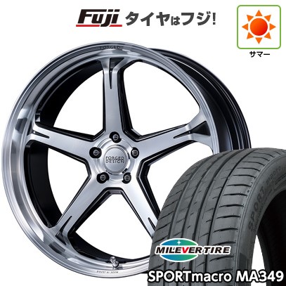 【新品国産車用5穴114.3】 夏タイヤ ホイール4本セット 225/35R20 ミレバー スポーツマクロ MA349(限定) エムズスピード FORGEDデザイン 888 8.5J 20インチ(送料無料)|フジコーポレーション