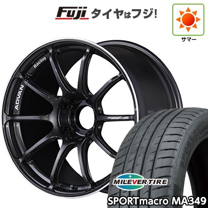 【新品国産車用5穴114.3】 夏タイヤ ホイール4本セット 225/45R19 ミレバー スポーツマクロ MA349(限定) ヨコハマ アドバンレーシング RSIII 8J 19インチ(送料無料)|フジコーポレーション