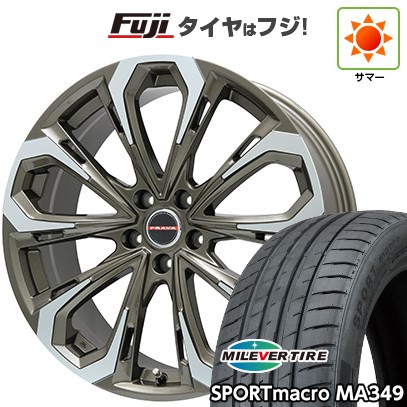 【新品国産車用5穴114.3】 夏タイヤ ホイール4本セット 245/45R19 ミレバー スポーツマクロ MA349（限定） ビッグウエイ レイシーン プラバ5X(ブロンズポリッシュ) 8J 19インチ(送料無料)