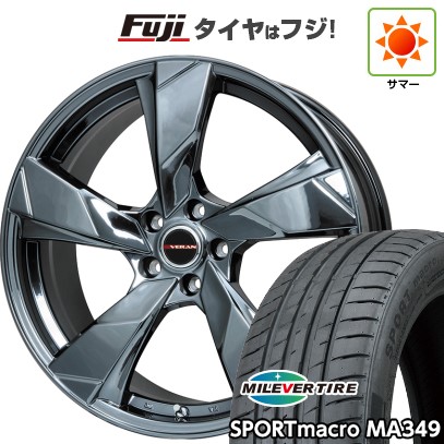 【新品国産車用5穴114.3】 夏タイヤ ホイール4本セット 245/35R19 ミレバー スポーツマクロ MA349（限定） プレミックス ヴェランV(BMC) 8J 19インチ(送料無料)