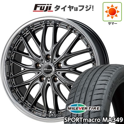 【新品国産車用5穴114.3】 夏タイヤ ホイール4本セット 245/40R20 ミレバー スポーツマクロ MA349（限定） モンツァ ワーウィック ディープランド 8.5J 20インチ(送料無料)