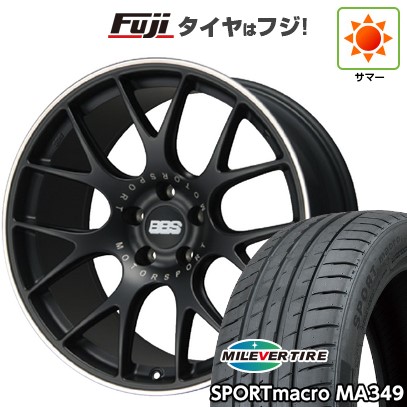 【新品国産車用5穴114.3】 夏タイヤ ホイール4本セット 245/45R19 ミレバー スポーツマクロ MA349（限定） BBS GERMANY CH-R サテンブラック 8J 19インチ(送料無料)