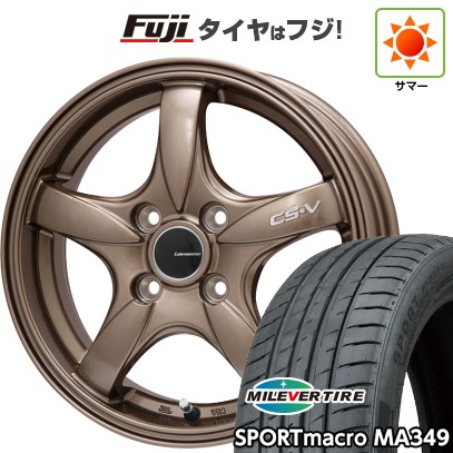 【新品国産車用4穴100】 夏タイヤ ホイール4本セット 195/50R16 ミレバー スポーツマクロ MA349（限定） レアマイスター CS-V(ブロンズ) 6.5J 16インチ(送料無料)