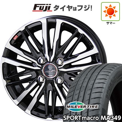 【新品国産車用4穴100】 夏タイヤ ホイール4本セット 195/45R16 ミレバー スポーツマクロ MA349（限定） 共豊 スマック クレスト 6J 16インチ(送料無料) 47,580円
