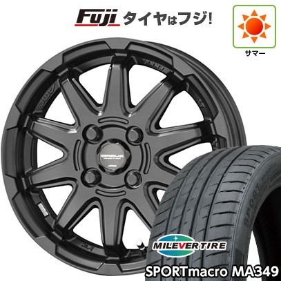 【新品国産車用4穴100】 夏タイヤ ホイール4本セット 195/50R16 ミレバー スポーツマクロ MA349（限定） 共豊 サーキュラー C10S 6J 16インチ(送料無料)