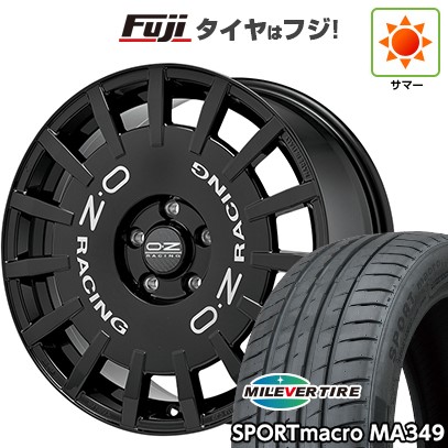 【新品国産車用5穴114.3】 夏タイヤ ホイール4本セット 235/55R18 ミレバー スポーツマクロ MA349（限定） OZ ラリーレーシング 8J 18インチ(送料無料)