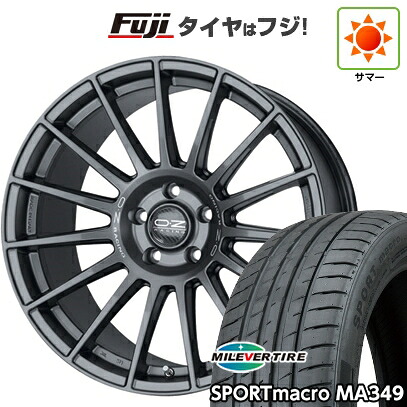 【新品国産車用5穴114.3】 夏タイヤ ホイール4本セット 245/35R20 ミレバー スポーツマクロ MA349(限定) OZ スーパーツーリズモ ダカール 8.5J 20インチ(送料無料)|フジコーポレーション