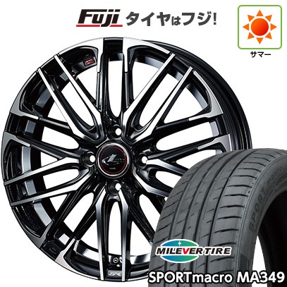【新品国産車用4穴100】 夏タイヤ ホイール4本セット 195/45R16 ミレバー スポーツマクロ MA349（限定） WEDS ウェッズ レオニス SK 6J 16インチ(送料無料) 64,185円