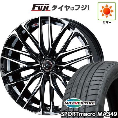 【新品国産車用5穴114.3】 夏タイヤ ホイール4本セット 225/55R19 ミレバー スポーツマクロ MA349（限定） WEDS ウェッズ レオニス SK 8J 19インチ(送料無料)