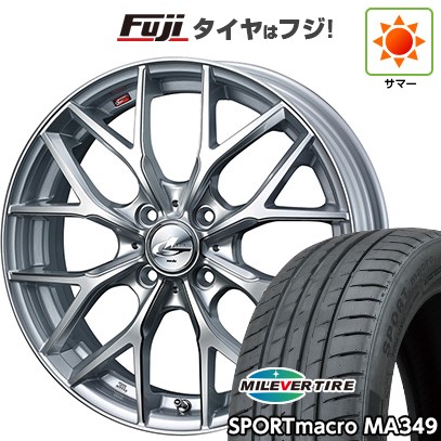 【新品】オーラ 夏タイヤ ホイール4本セット 205/50R17 ミレバー スポーツマクロ MA349（限定） WEDS ウェッズ レオニス MX 6.5J 17インチ(送料無料)