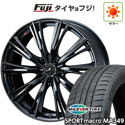 【新品国産車用5穴114.3】 夏タイヤ ホイール4本セット 215/45R18 ミレバー スポーツマクロ MA349（限定） WEDS ウェッズ レオニス WX 7J 18インチ(送料無料)