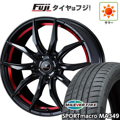 【新品】フリード 5穴/114 夏タイヤ ホイール4本セット 205/45R17 ミレバー スポーツマクロ MA349（限定） WEDS ウェッズ ノヴァリス ローグ VF 7J 17インチ(送料無料)