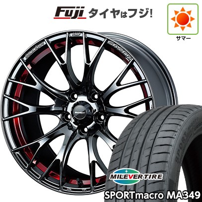 【新品国産車用4穴100】 夏タイヤ ホイール4本セット 205/45R17 ミレバー スポーツマクロ MA349（限定） WEDS ウェッズスポーツ SA-20R 7J 17インチ(送料無料)