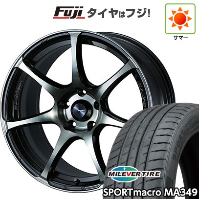 【新品国産車用5穴114.3】 夏タイヤ ホイール4本セット 215/50R17 ミレバー スポーツマクロ MA349(限定) WEDS ウェッズスポーツ SA-75R 17インチ(送料無料)｜フジコーポレーション