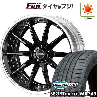 【新品国産車用5穴114.3】 夏タイヤ ホイール4本セット 225/55R19 ミレバー スポーツマクロ MA349(限定) WEDS ウェッズ マーベリック 1410S 8J 19インチ(送料無料)|フジコーポレーション