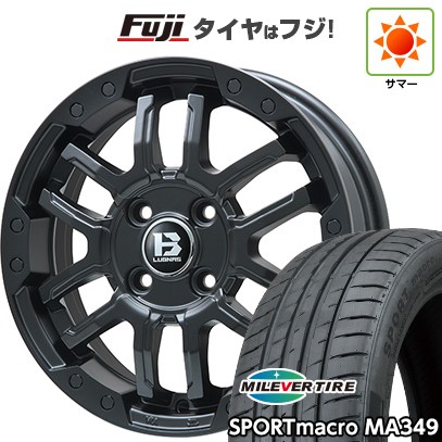 【新品】オーラ 夏タイヤ ホイール4本セット 205/50R17 ミレバー スポーツマクロ MA349（限定） ビッグウエイ B-LUGNAS FRD(マットブラック) 6.5J 17インチ(送料無料)｜フジコーポレーション