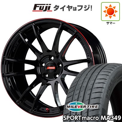 【新品国産車用5穴114.3】 夏タイヤ ホイール4本セット 215/45R18 ミレバー スポーツマクロ MA349(限定) RAYS レイズ グラムライツ 57エクストリーム REV LIMIT EDITION 7.5J 18インチ(送料無料)|フジコーポレーション