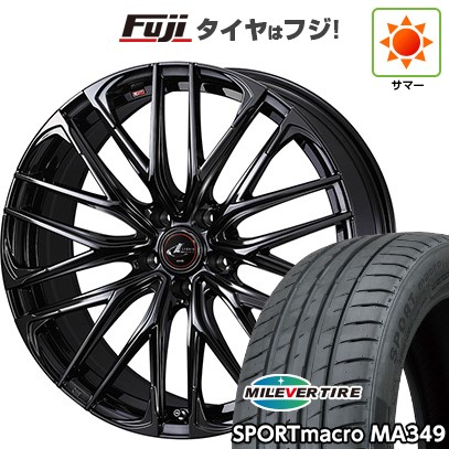 【新品国産車用5穴114.3】 夏タイヤ ホイール4本セット 215/45R18 ミレバー スポーツマクロ MA349（限定） WEDS ウェッズ レオニス SK 7J 18インチ(送料無料)