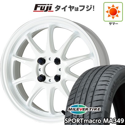 【新品国産車用5穴100】 夏タイヤ ホイール4本セット 205/50R17 ミレバー スポーツマクロ MA349（限定） WORK ワーク エモーション ZR10 7J 17インチ(送料無料)｜フジコーポレーション