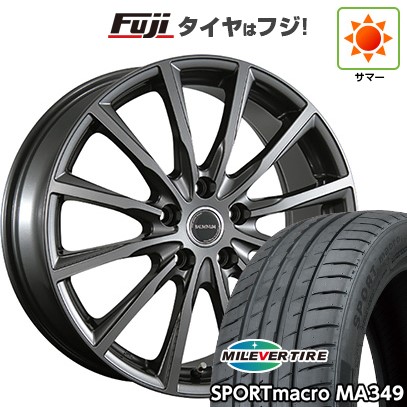【新品国産車用5穴114.3】 夏タイヤ ホイール4本セット 225/45R18 ミレバー スポーツマクロ MA349(限定) ブリヂストン バルミナ AR12 7.5J 18インチ(送料無料)|フジコーポレーション
