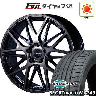 【新品国産車用5穴114.3】 夏タイヤ ホイール4本セット 205/50R17 ミレバー スポーツマクロ MA349(限定) SSR ブリッカー 01M 7J 17インチ(送料無料)|フジコーポレーション