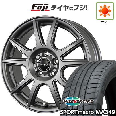 【新品国産車用5穴114.3】 夏タイヤ ホイール4本セット 205/55R17 ミレバー スポーツマクロ MA349（限定） トピー シビラ NEXT PX【限定】 7J 17インチ(送料無料)