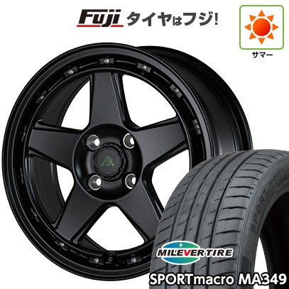 【新品国産車用4穴100】 夏タイヤ ホイール4本セット 195/45R16 ミレバー スポーツマクロ MA349(限定) ドゥオール アルジェノン フェニーチェ クロスXC5 6J 16インチ(送料無料)