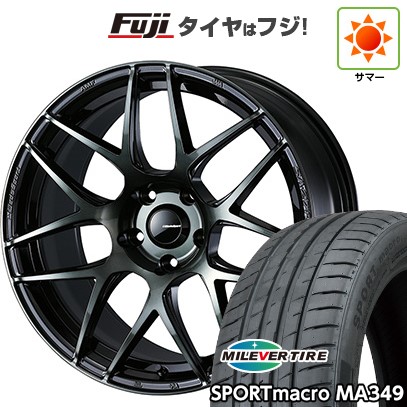 【新品国産車用5穴114.3】 夏タイヤ ホイール4本セット 215/50R17 ミレバー スポーツマクロ MA349（限定） WEDS ウェッズスポーツ SA-27R 7J 17インチ(送料無料)