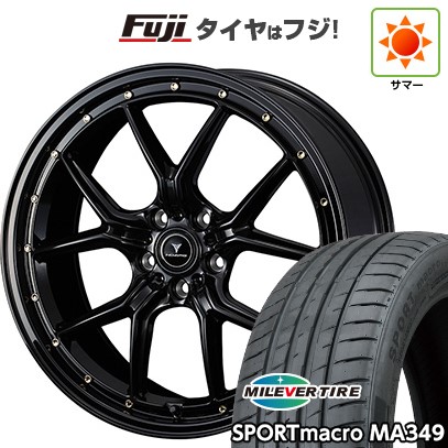 【新品国産車用5穴114.3】 夏タイヤ ホイール4本セット 225/55R19 ミレバー スポーツマクロ MA349（限定） WEDS ウェッズ ノヴァリス アセット S1 8J 19インチ(送料無料)