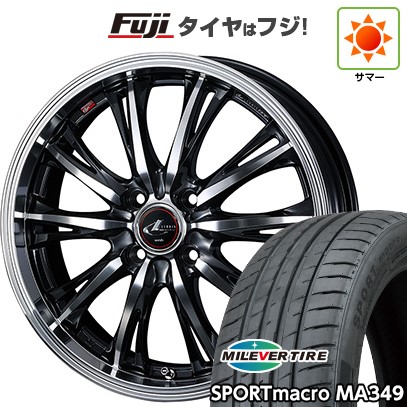 【新品国産車用4穴100】 夏タイヤ ホイール4本セット 195/45R16 ミレバー スポーツマクロ MA349(限定) WEDS ウェッズ レオニス RT 6J 16インチ(送料無料)