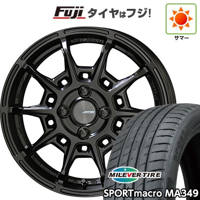 【新品国産車用4穴100】 夏タイヤ ホイール4本セット 195/45R16 ミレバー スポーツマクロ MA349（限定） 共豊 ガレルナ レフィーノ 6.5J 16インチ(送料無料)