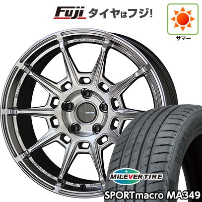 【新品国産車用5穴114.3】 夏タイヤ ホイール4本セット 225/45R18 ミレバー スポーツマクロ MA349(限定) 共豊 ガレルナ レフィーノ 8J 18インチ(送料無料)|フジコーポレーション