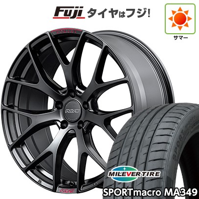 【新品国産車用5穴100】 夏タイヤ ホイール4本セット 205/50R17 ミレバー スポーツマクロ MA349(限定) RAYS レイズ ホムラ 2X7FT SPORT EDITION 7J 17インチ(送料無料)|フジコーポレーション