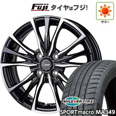 【新品国産車用4穴100】 夏タイヤ ホイール4本セット 195/45R16 ミレバー スポーツマクロ MA349（限定） ホットスタッフ クロノス CH-110 6J 16インチ(送料無料) 53,820円