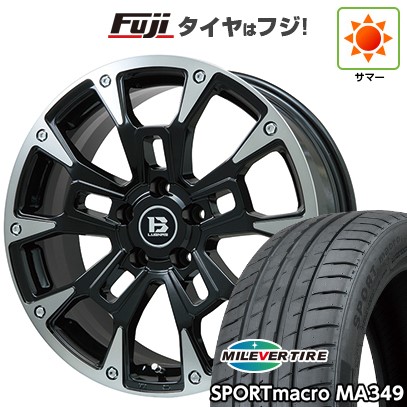 【新品】シエンタ 2022- 夏タイヤ ホイール4本セット 205/45R17 ミレバー スポーツマクロ MA349（限定） ビッグウエイ B-LUGNAS BRD(ブラックポリッシュ/ブラッククリア) 6.5J 17インチ(送料無料)
