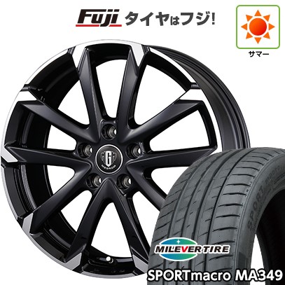 【新品国産車用5穴114.3】 夏タイヤ ホイール4本セット 215/45R18 ミレバー スポーツマクロ MA349（限定） コーセイ MZ-GROW C52S 7J 18インチ(送料無料) 56,430円