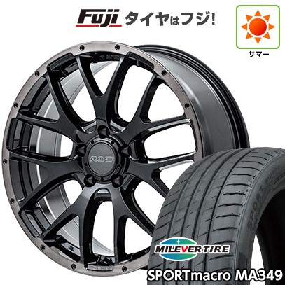 【新品国産車用5穴114.3】 夏タイヤ ホイール4本セット 235/55R18 ミレバー スポーツマクロ MA349(限定) RAYS レイズ ホムラ 2X7FA BLACK CLEAR EDITION 7.5J 18インチ(送料無料)|フジコーポレーション