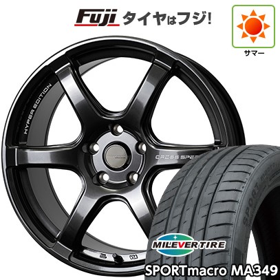 【新品国産車用5穴114.3】 夏タイヤ ホイール4本セット 215/50R17 ミレバー スポーツマクロ MA349（限定） ホットスタッフ クロススピード ハイパーエディションRS6 7.5J 17インチ(送料無料)