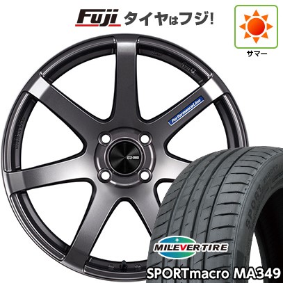 【新品国産車用5穴114.3】 夏タイヤ ホイール4本セット 215/50R17 ミレバー スポーツマクロ MA349(限定) ENKEI エンケイ PF07 17インチ(送料無料)｜フジコーポレーション