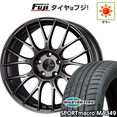 【新品国産車用5穴100】 夏タイヤ ホイール4本セット 225/35R19 ミレバー スポーツマクロ MA349（限定） ENKEI エンケイ PerformanceLine PFM1 8.5J 19インチ(送料無料)