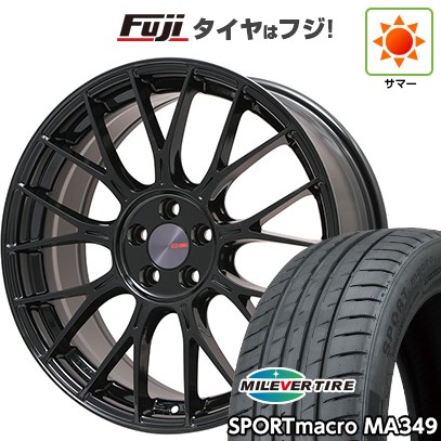 【新品国産車用5穴114.3】 夏タイヤ ホイール4本セット 225/45R18 ミレバー スポーツマクロ MA349(限定) ENKEI エンケイ PerformanceLine PFM1 フジオリジナルカラー 8J 18インチ(送料無料)|フジコーポレーション