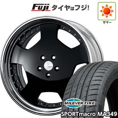 【新品国産車用5穴114.3】 夏タイヤ ホイール4本セット 225/55R19 ミレバー スポーツマクロ MA349（限定） WORK ワーク ランベック LDZ 7.5J 19インチ(送料無料)｜フジコーポレーション