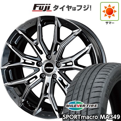 【新品国産車用5穴114.3】 夏タイヤ ホイール4本セット 255/35R20 ミレバー スポーツマクロ MA349（限定） 共豊 ガレルナ フィヌラ 8.5J 20インチ(送料無料)